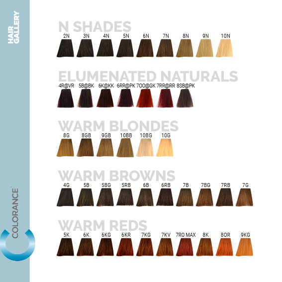 Hair Gallery - Goldwell Colorance color chart