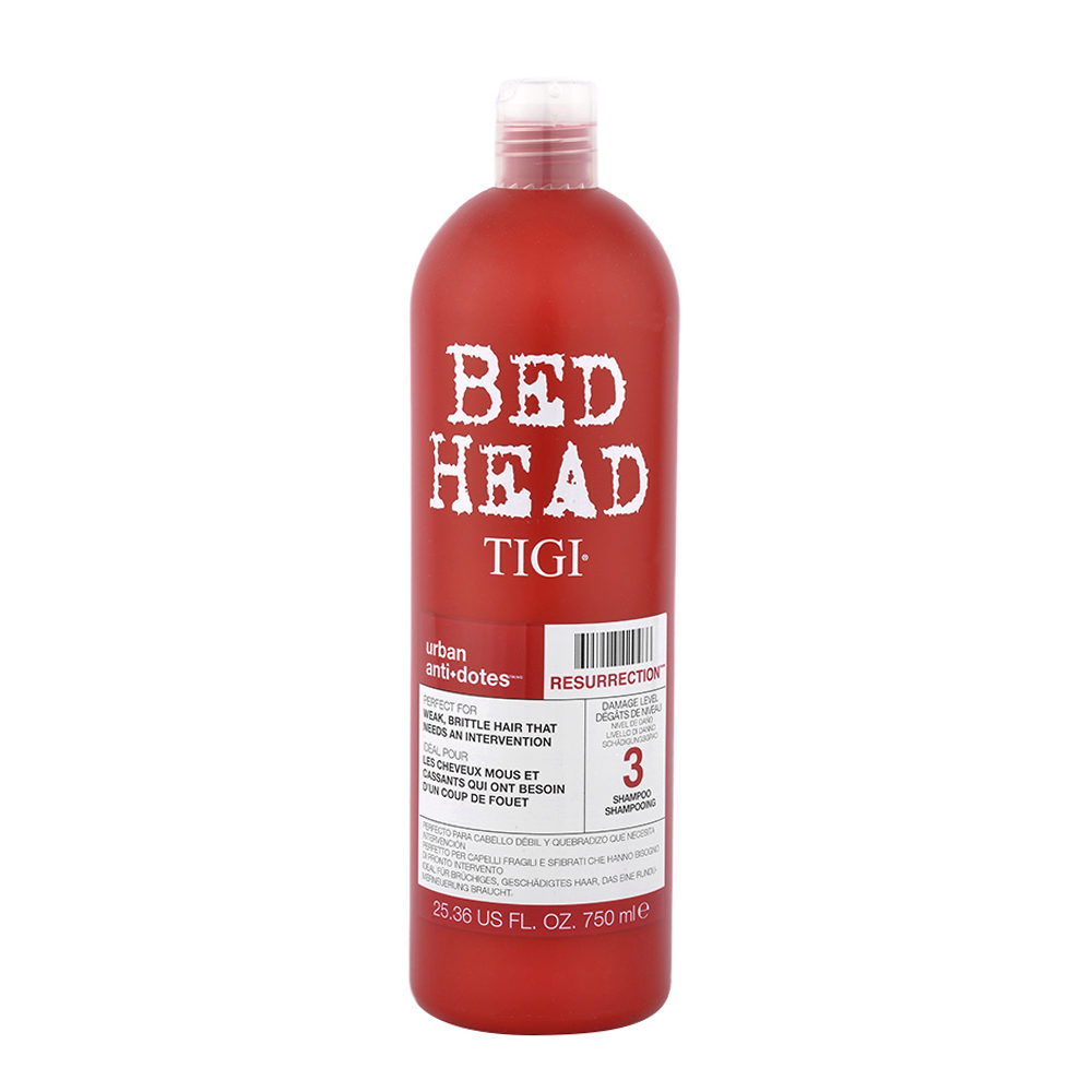 Tigi Bed Head Urban Antidotes Resurrection 3 Shampoo 750ml - shampoo  capelli molto rovinati | Hair Gallery