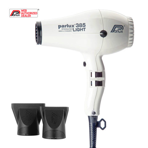 Parlux 385 Powerlight Ionic & Ceramic - asciugacapelli bianco | Hair Gallery
