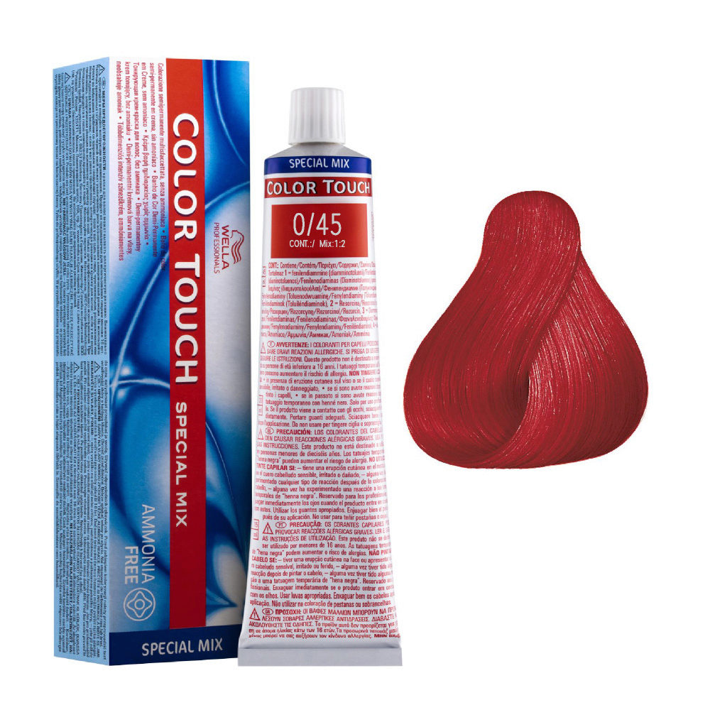 Wella Color Touch Special Mix 0/45 Rosso 60ml - colore semi permanente  senza ammoniaca | Hair Gallery