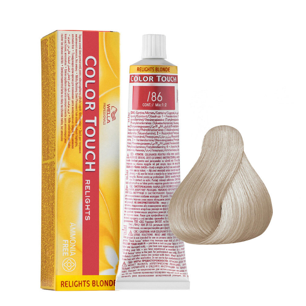 Wella Color Touch Relights Blonde /86 Perla Violetto 60ml - colore semi  permanente senza ammoniaca | Hair Gallery