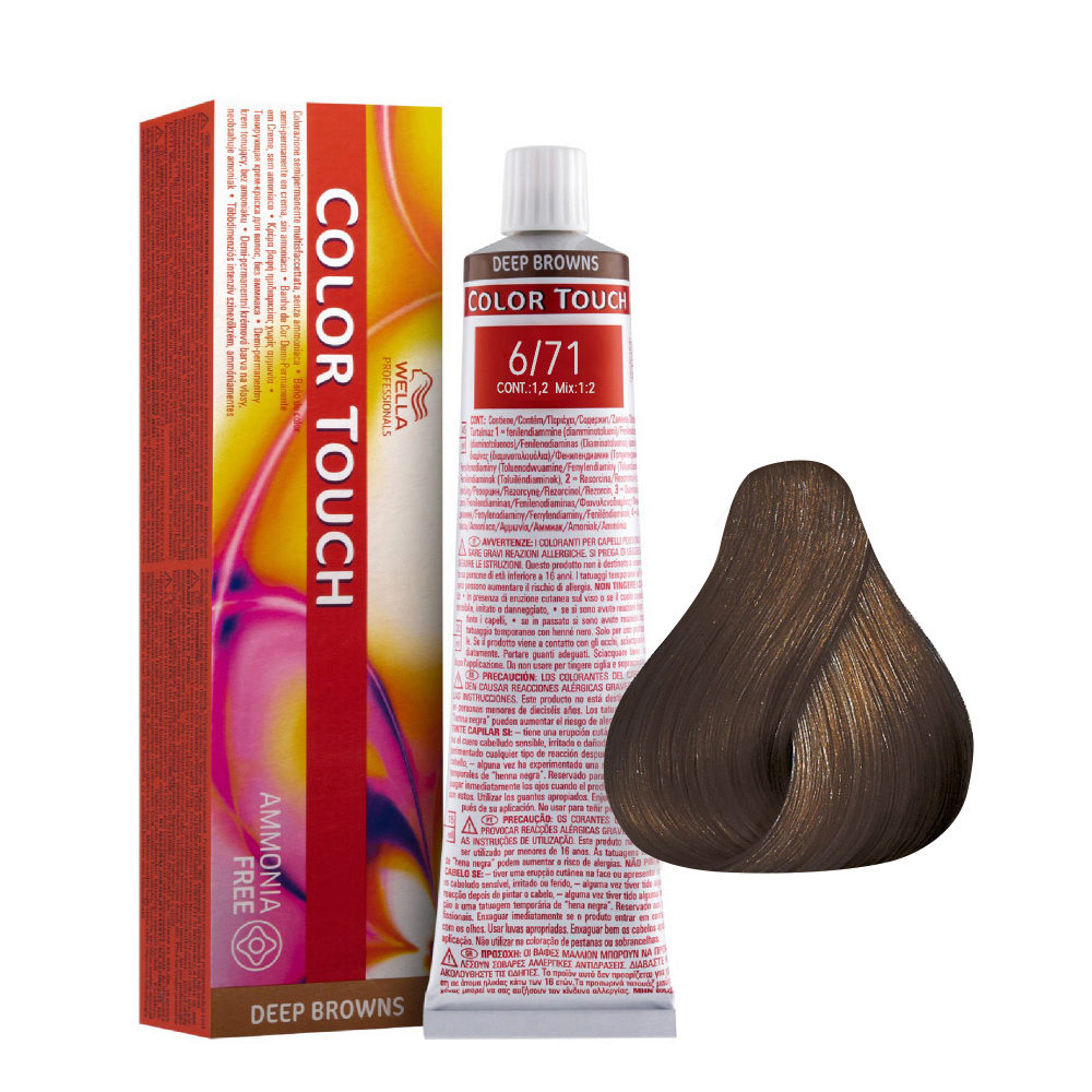 Wella Color Touch Deep Browns 6/71 Biondo Scuro Sabbia Cenere 60ml - colore  semipermanente senza ammoniaca | Hair Gallery