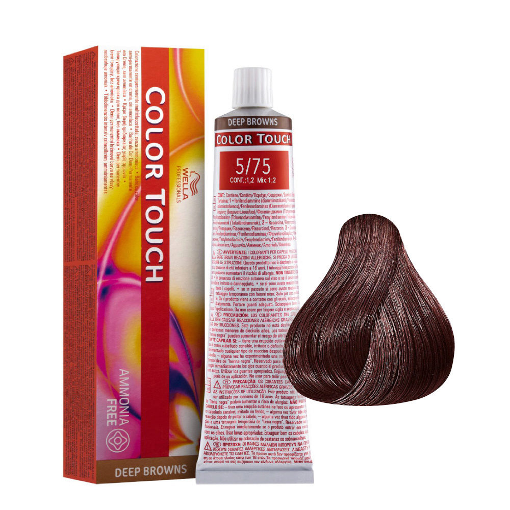 Wella Color Touch Deep Browns 5/75 Castano Chiaro Sabbia Mogano 60ml -  colore semipermanente senza ammoniaca | Hair Gallery