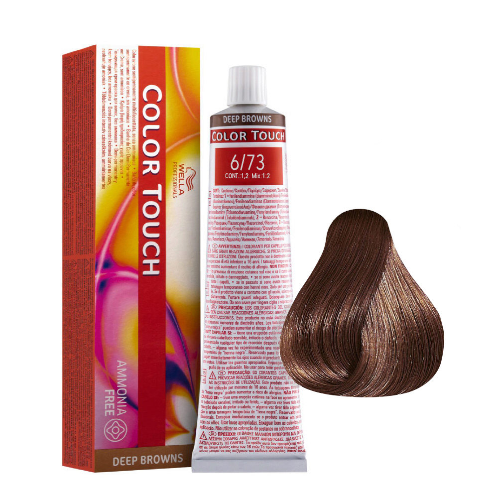 Wella Color Touch Deep Browns 6/73 Biondo Scuro Sabbia Dorato 60ml - colore  semipermanente senza ammoniaca | Hair Gallery