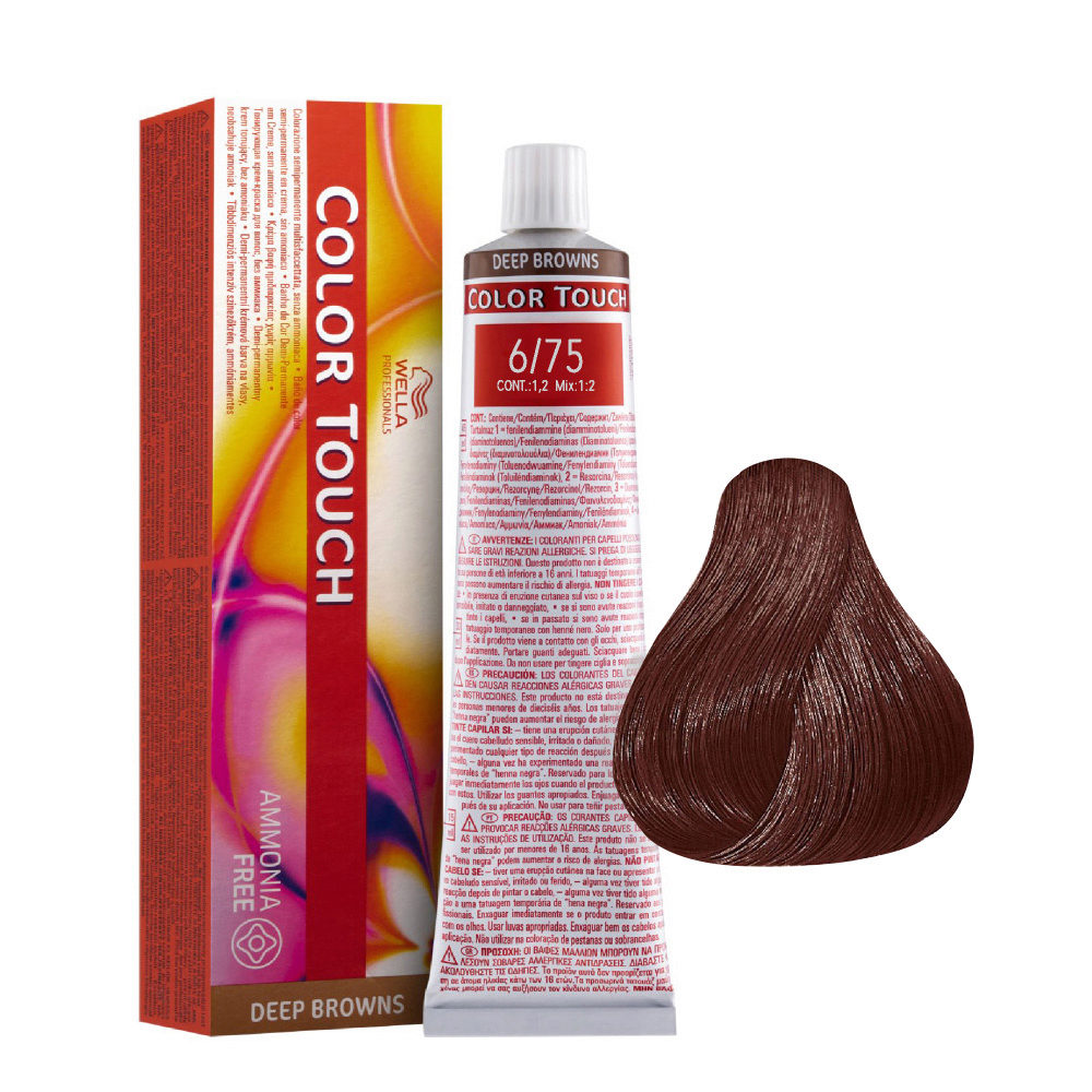 Wella Color Touch Deep Browns 6/75 Biondo Scuro Sabbia Mogano 60ml - colore  semipermanente senza ammoniaca | Hair Gallery