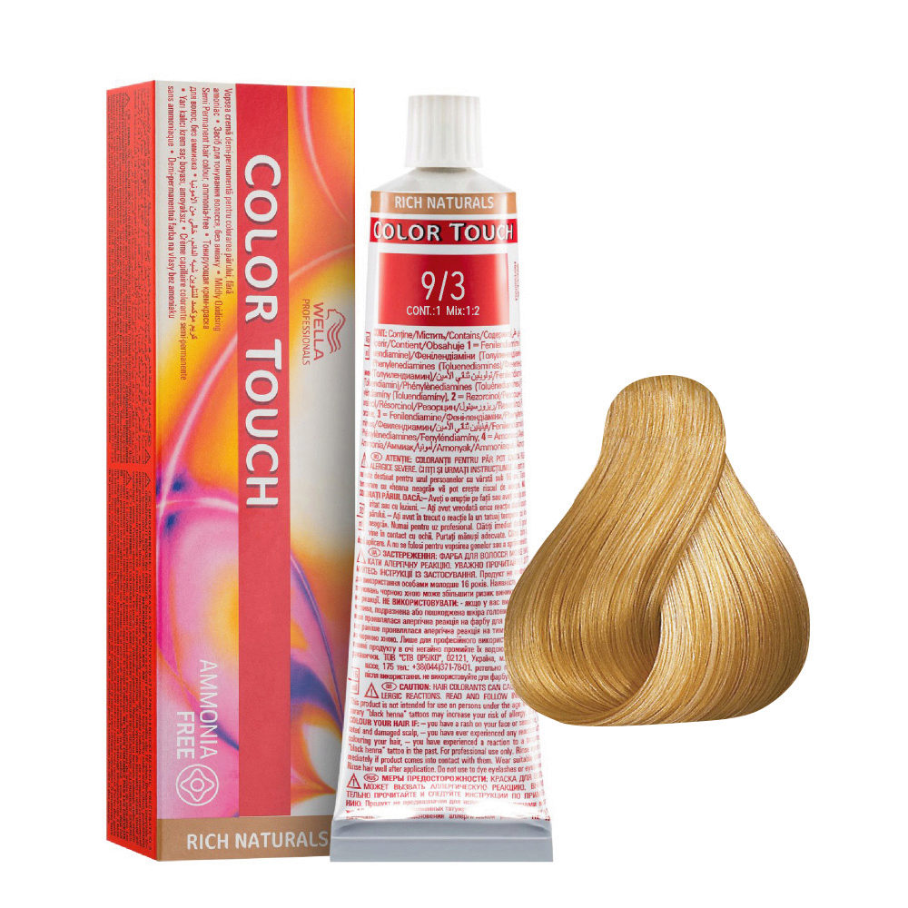 Wella Color Touch Rich Naturals 9/3 Biondo Chiarissimo 60ml - colore semi  permanente senza ammoniaca | Hair Gallery