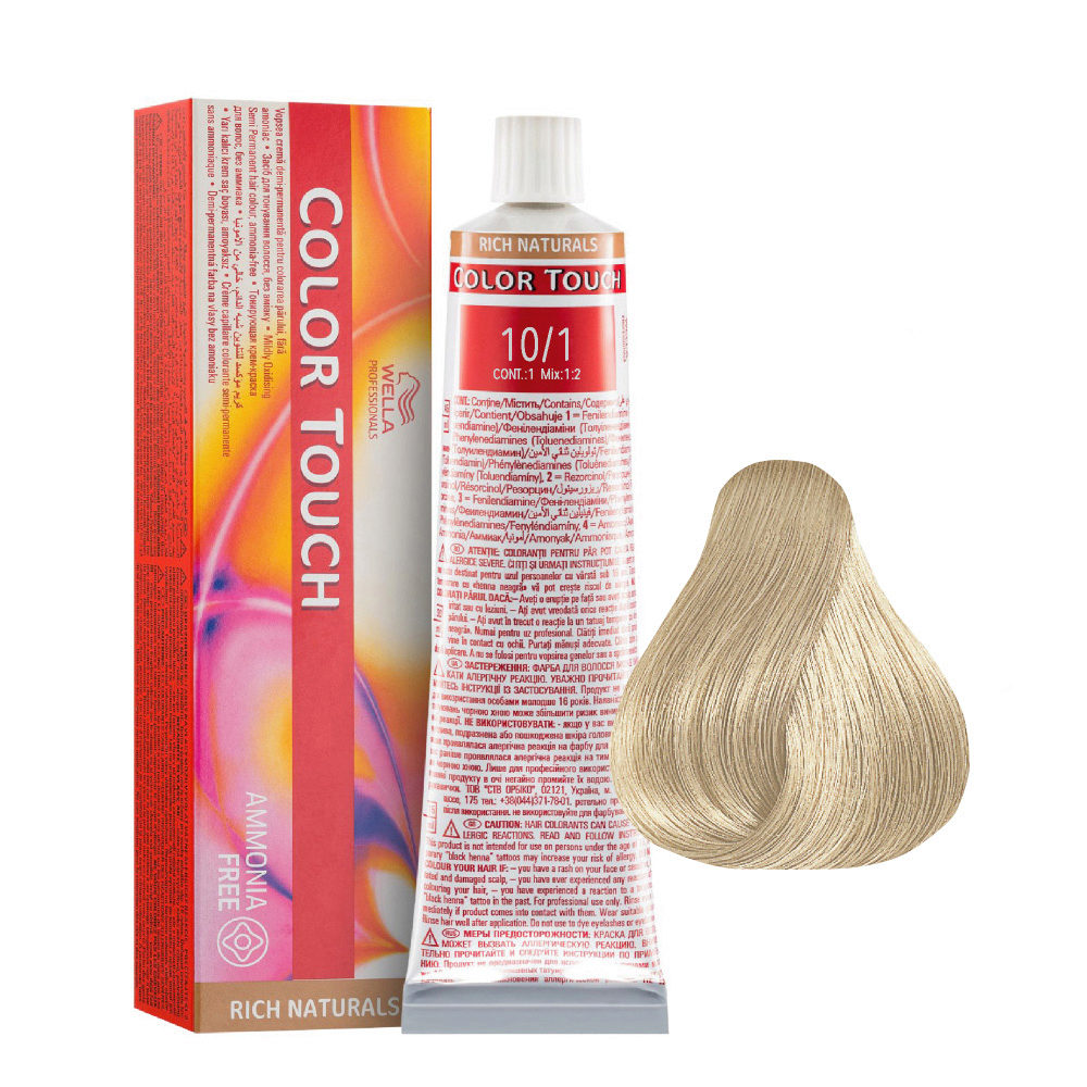 Wella Color Touch Rich Naturals 10/1 Biondo Platino Cenere 60ml - colore  semi permanente senza ammoniaca | Hair Gallery