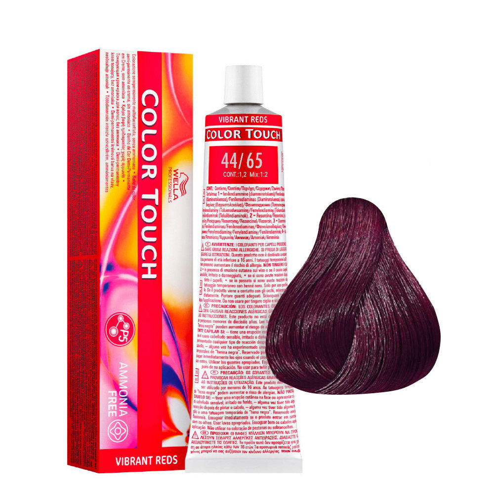 Wella Color Touch Vibrant Reds 44/65 Castano Medio Intenso Violetto 60ml -  colore semi permanente senza ammoniaca | Hair Gallery
