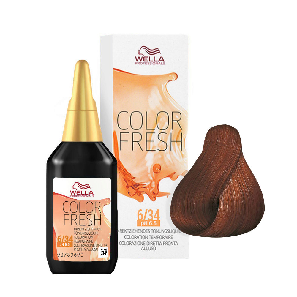 Wella Color Fresh 75 ml. 6/34 Biondo Scuro Oro Ramato | Hair Gallery