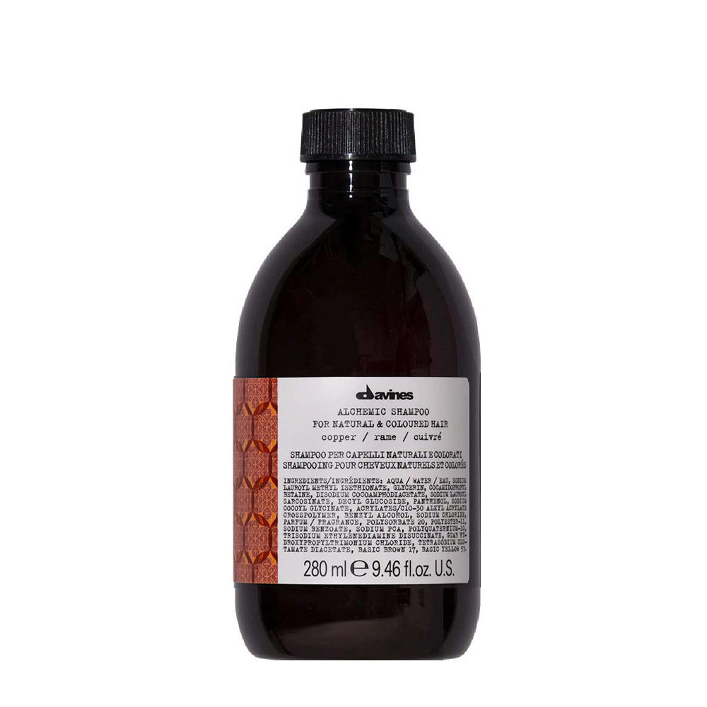 Davines Alchemic Shampoo Copper 280ml - Shampoo riflessante capelli ramati  | Hair Gallery