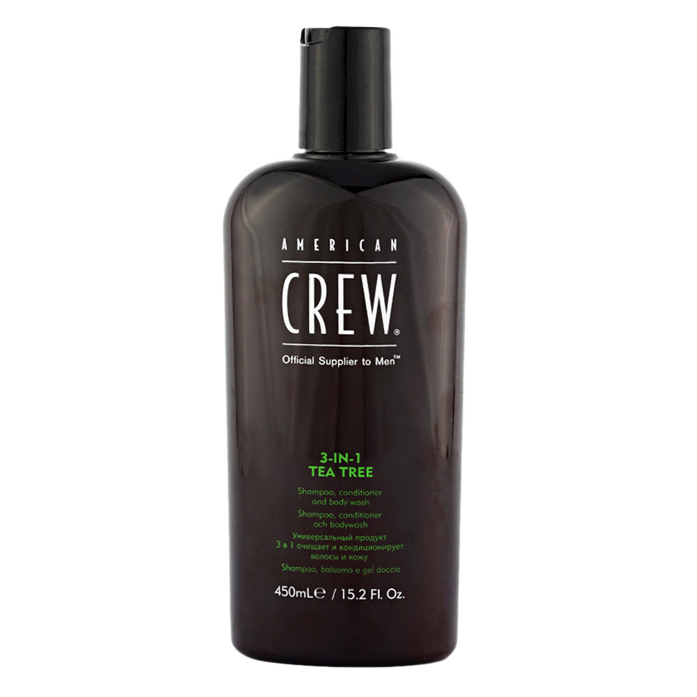 American Crew Tea Tree 3 in 1 Shampoo Conditioner and Body Wash 450ml -  shampoo, balsamo e bagnoschiuma | Hair Gallery