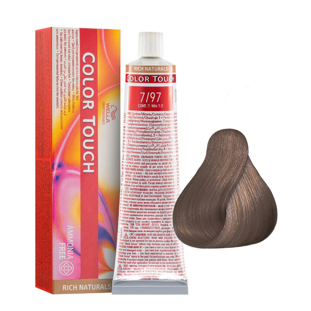 Wella Color Touch Rich Naturals 7/97 Biondo Medio Cendrè Sabbia 60ml -  colore semi permanente senza ammoniaca | Hair Gallery