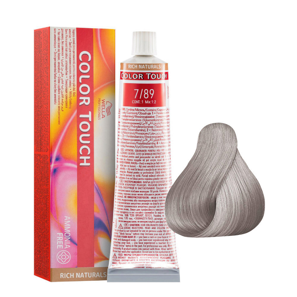 Wella Color Touch Rich Naturals 7/89 Biondo Medio Perla Cendrè 60ml -  colore semi permanente senza ammoniaca | Hair Gallery