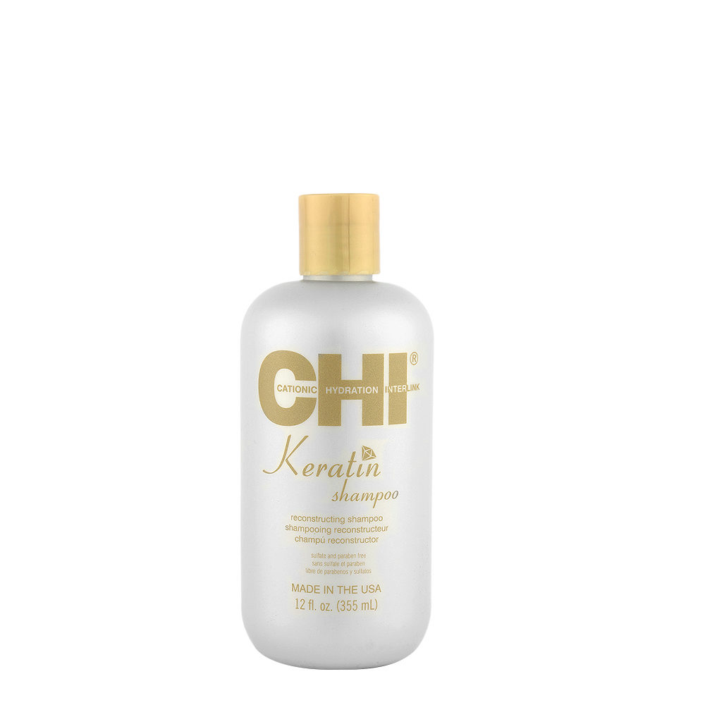 CHI Keratin Shampoo 355ml - shampoo ristrutturante anticrespo capelli  danneggiati | Hair Gallery