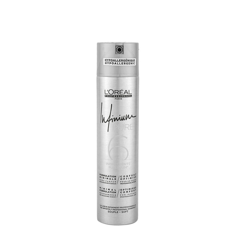 L'Oreal Hairspray Infinium Pure Soft 300ml - lacca tenuta leggera | Hair  Gallery