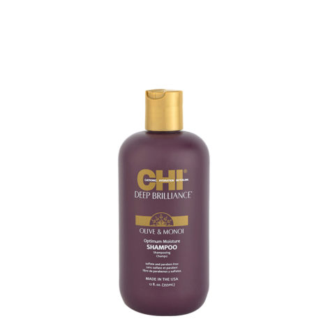 Deep Brilliance Olive & Monoi Optimum Moisture Shampoo 355ml - shampoo lucidante idratante