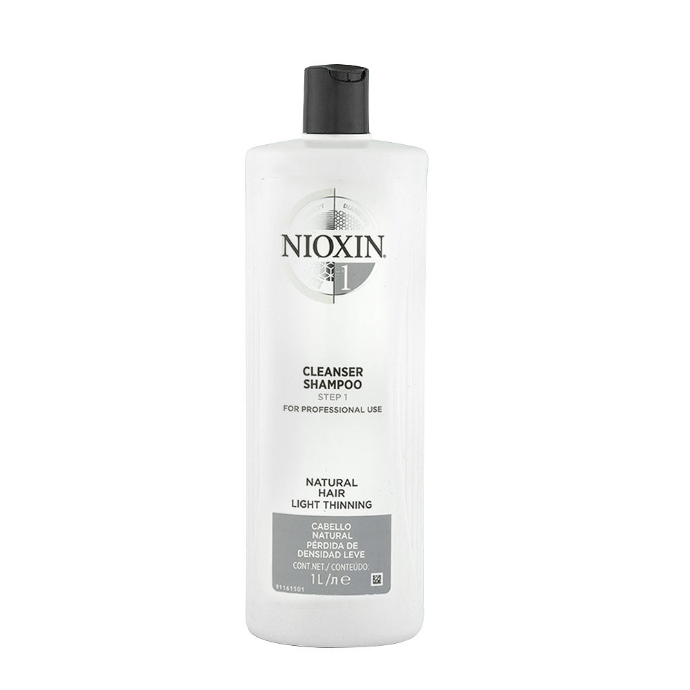 Nioxin Sistema1 Cleanser shampoo 1000ml - shampoo capelli naturali diradati  | Hair Gallery
