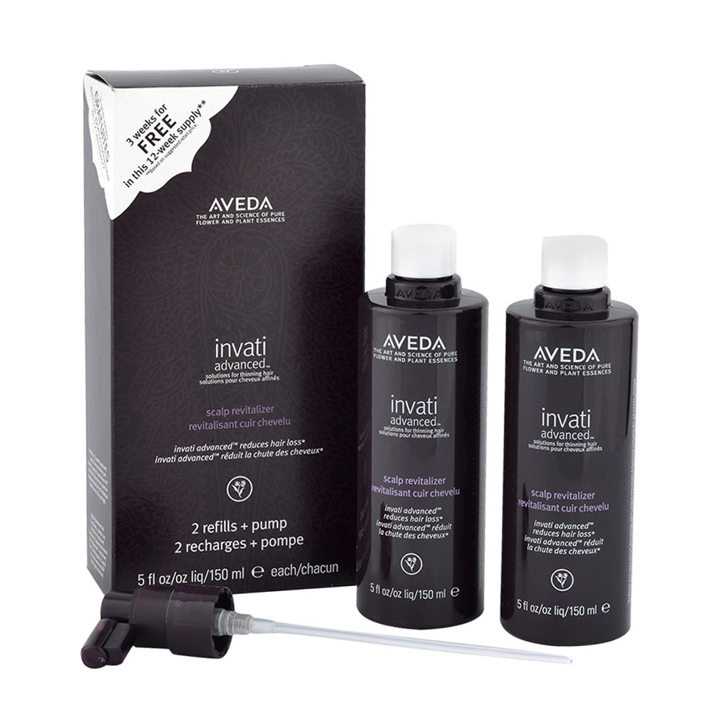 Aveda Invati advanced Scalp revitalizer 2x150ml - kit trattamento  rinforzante per capelli fini | Hair Gallery