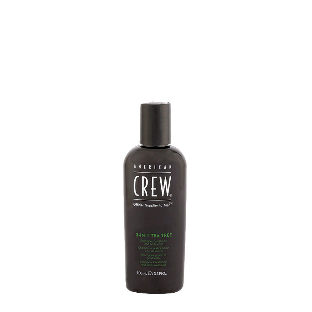 American crew Tea Tree 3-in-1 Shampoo Conditioner and Body Wash 100ml -  shampoo, balsamo e bagnoschiuma | Hair Gallery