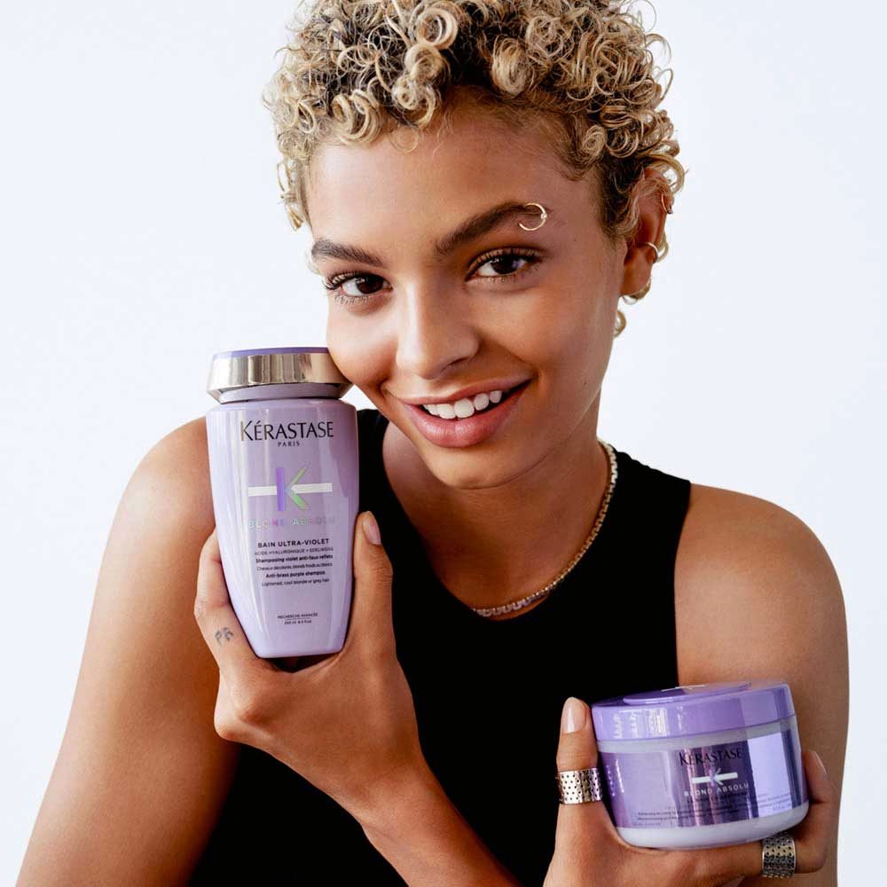 Kerastase Blond Absolu Bain ultra-violet 250ml - shampoo antigiallo per  capelli biondi o grigi | Hair Gallery
