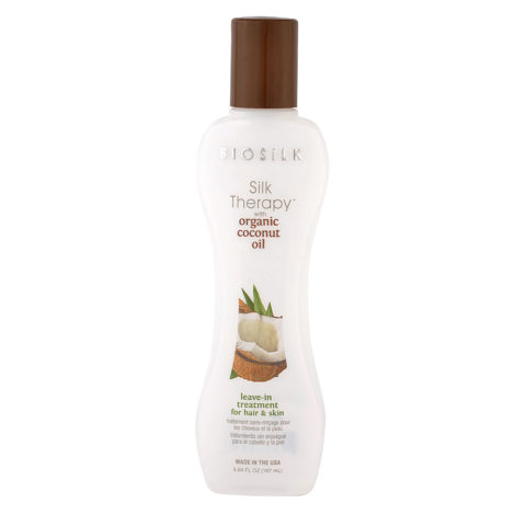Silk Therapy Coconut Oil Leave In Treatment Hair Skin 167ml - siero senza risciacquo