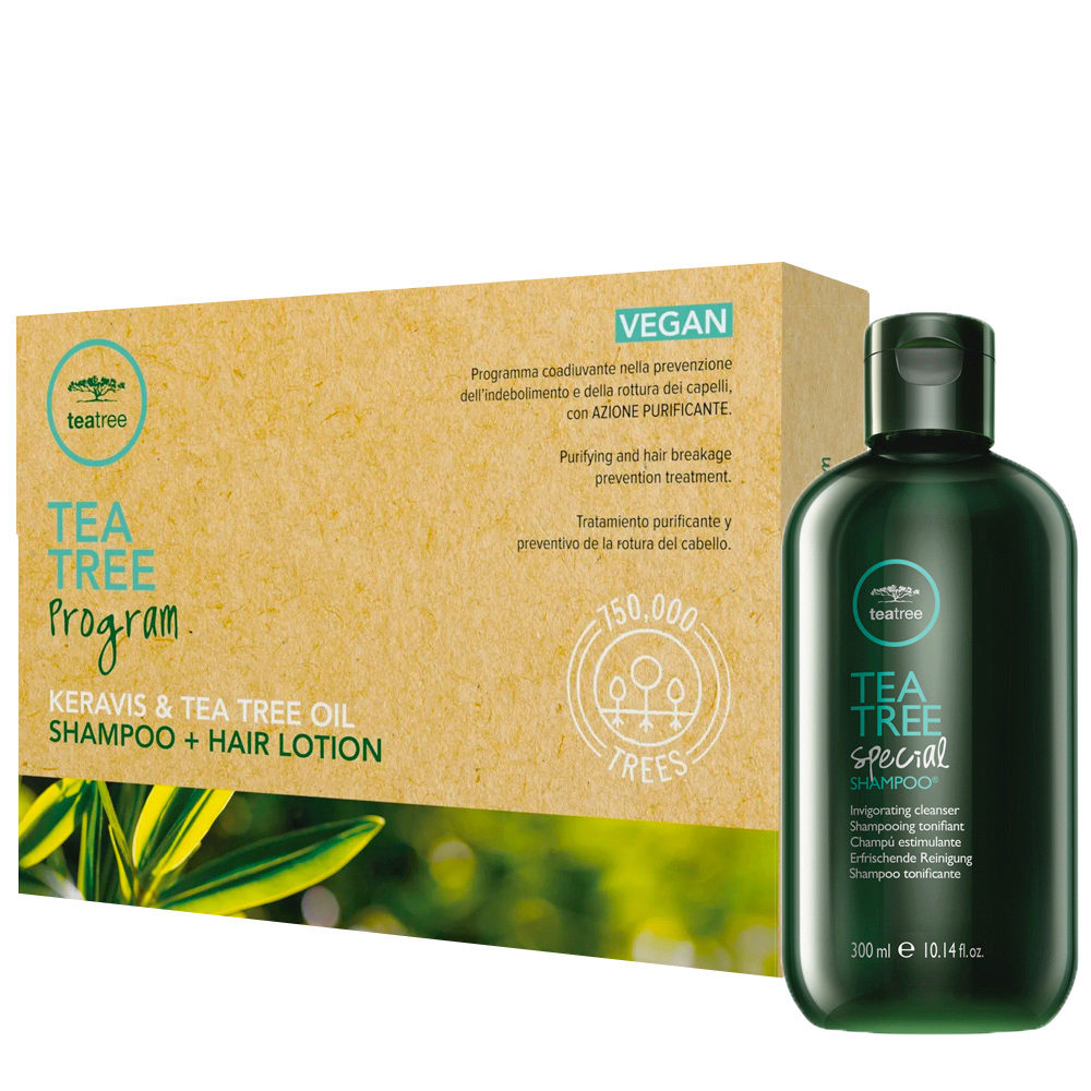 Paul Mitchell Tea Tree Program Shampoo 300ml + Hair Lotion 12x6ml | Hair  Gallery