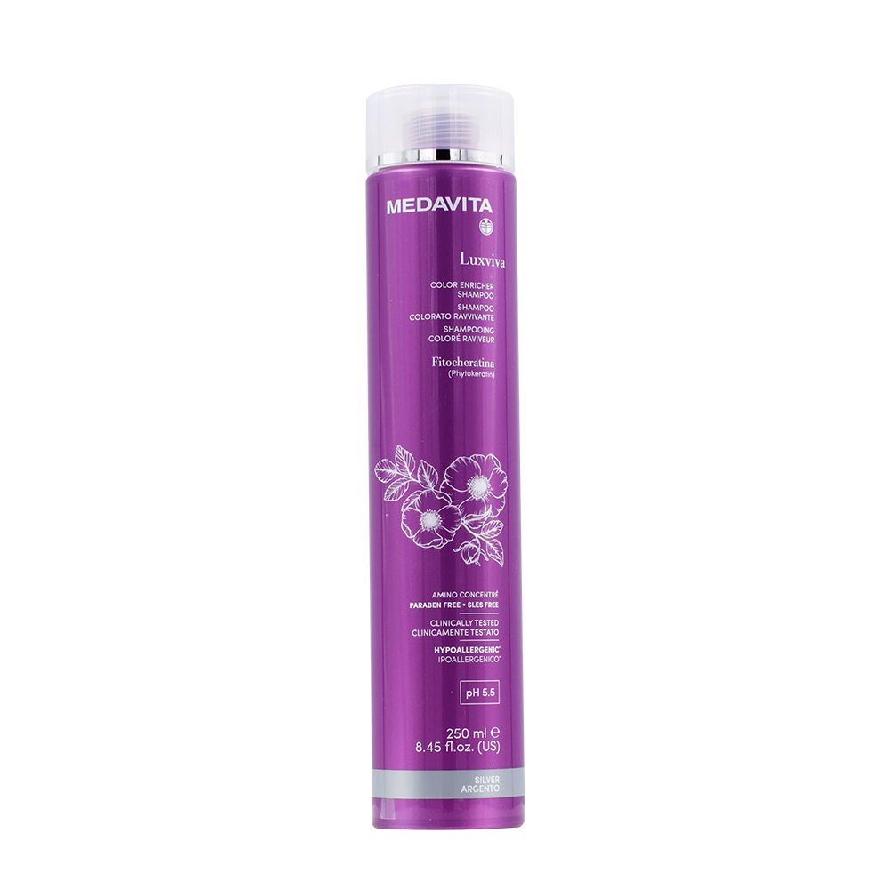 Medavita Luxviva Color Enricher Shampoo Silver 250ml | Hair Gallery