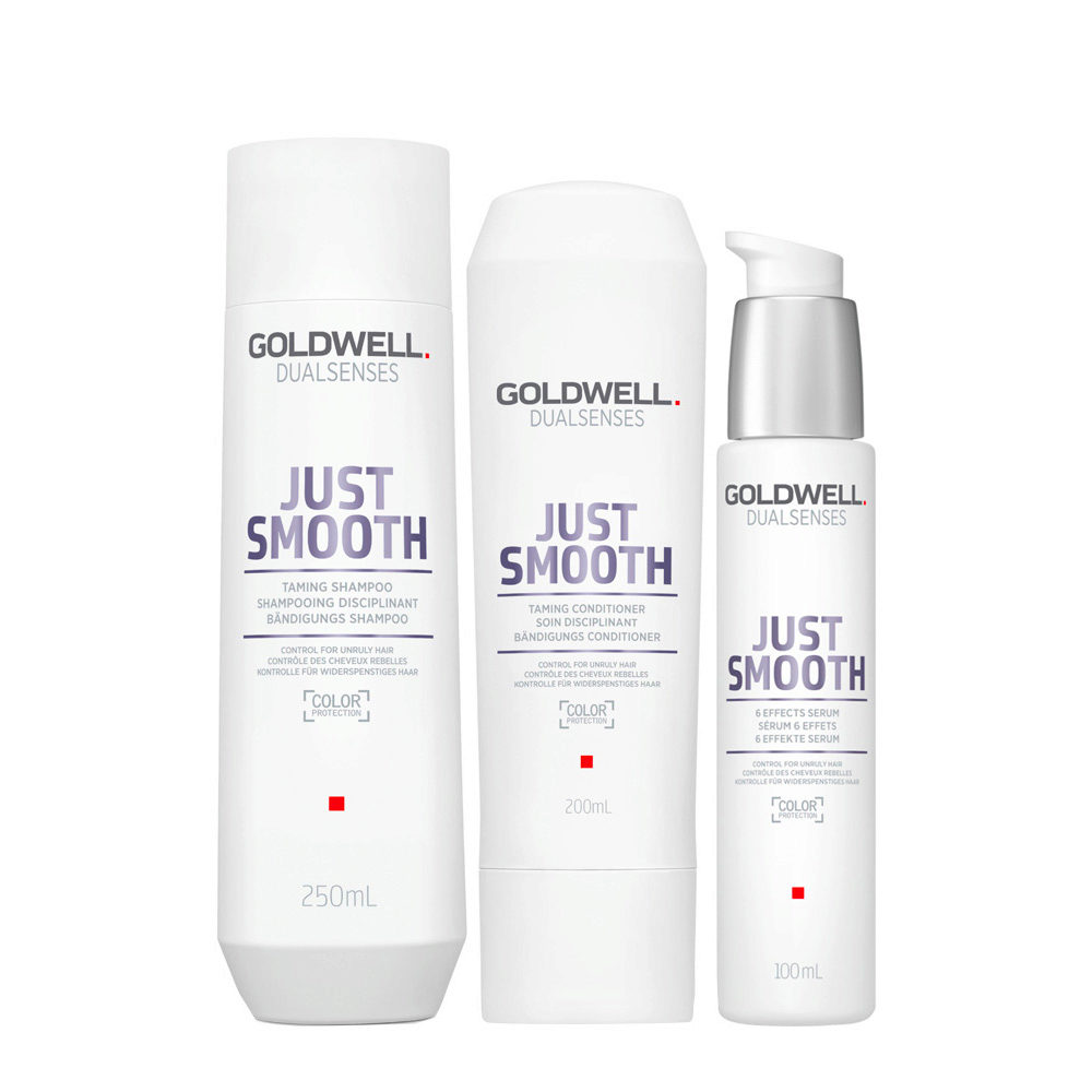 Goldwell Dualsenses Just Smooth Taming Shampoo 250ml Balsamo 200ml Siero  100ml Anticrespo | Hair Gallery