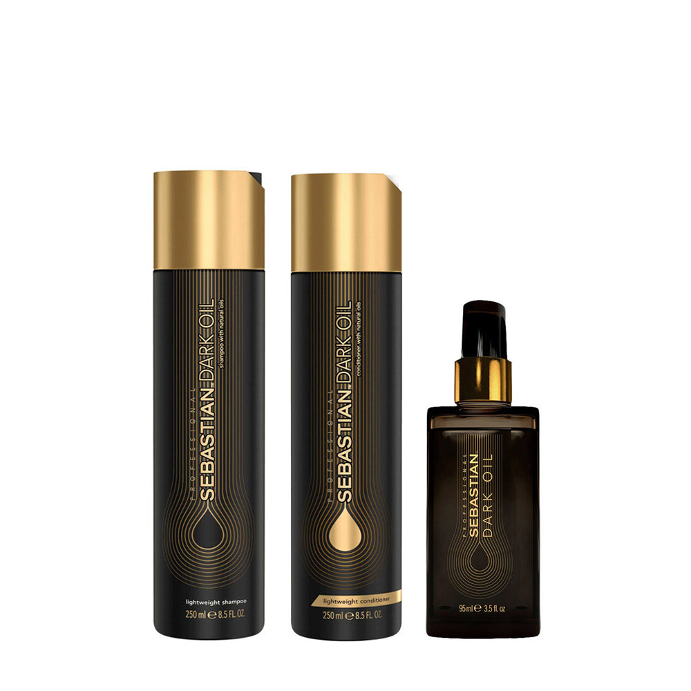 Sebastian Dark Oil Shampoo 250ml Balsamo 250ml Olio 95ml Idratante per  Capelli | Hair Gallery