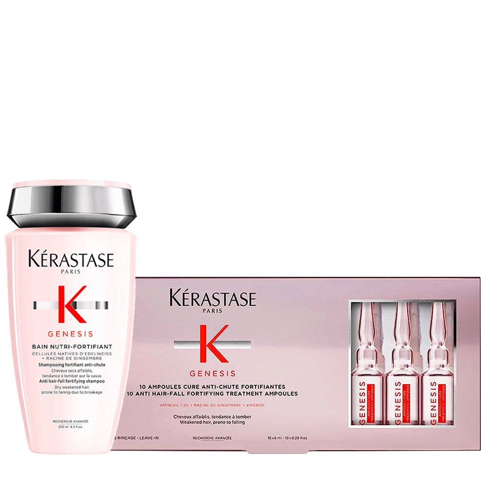 Kerastase Genesis Kit Shampoo Nutri 250ml + Fale Anticaduta 10x6ml  Rinforzante e Idratante | Hair Gallery