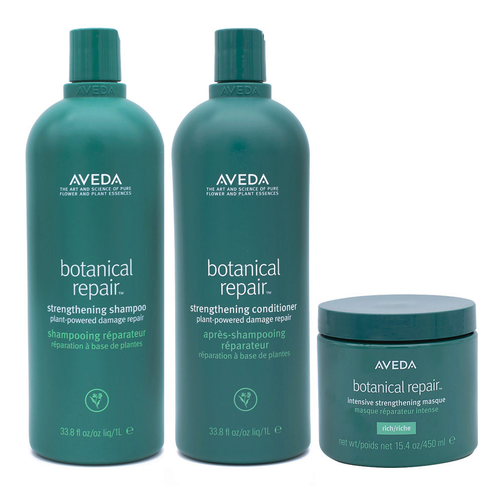 Aveda Botanical Repair Shampoo 1000ml Balsamo 1000ml Maschera Intensiva  450ml Rinforzanti | Hair Gallery