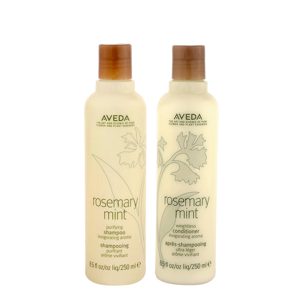 Aveda Rosemary mint shampoo purificante 250ml e Balsamo Idratante 250ml |  Hair Gallery