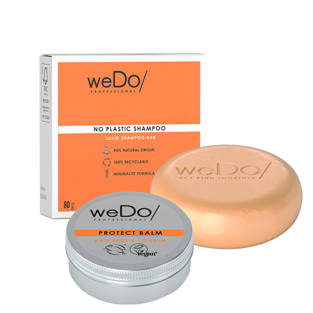 weDo No Plastic Shampoo Solido 80gr + weDo Protect Balm 25gr | Hair Gallery
