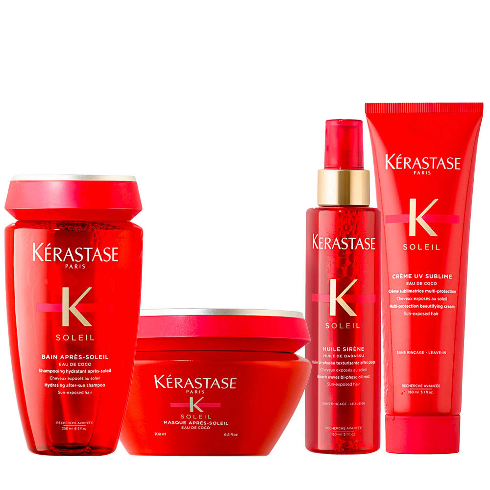 Kerastase Soleil Kit Protezione Solare Crema Protettiva 150ml Shampoo 250ml  Maschera 200ml Olio 150ml | Hair Gallery