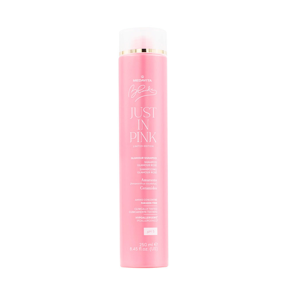 Medavita Blondie Glamour Shampoo 250ml - shampoo tonalizzante pastello rosa  | Hair Gallery
