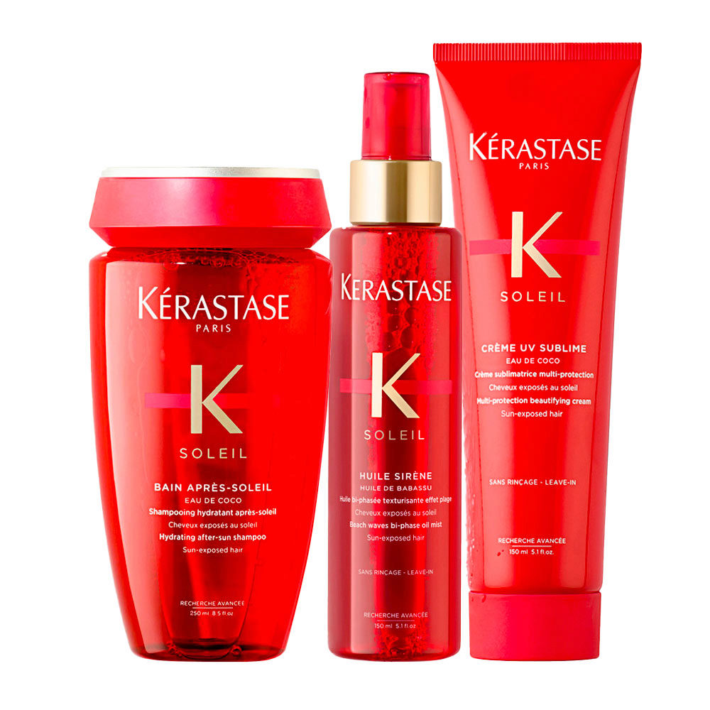 Kerastase Soleil Kit Solare Shampoo 250ml Crema protezione solare 150ml  Olio 150ml | Hair Gallery