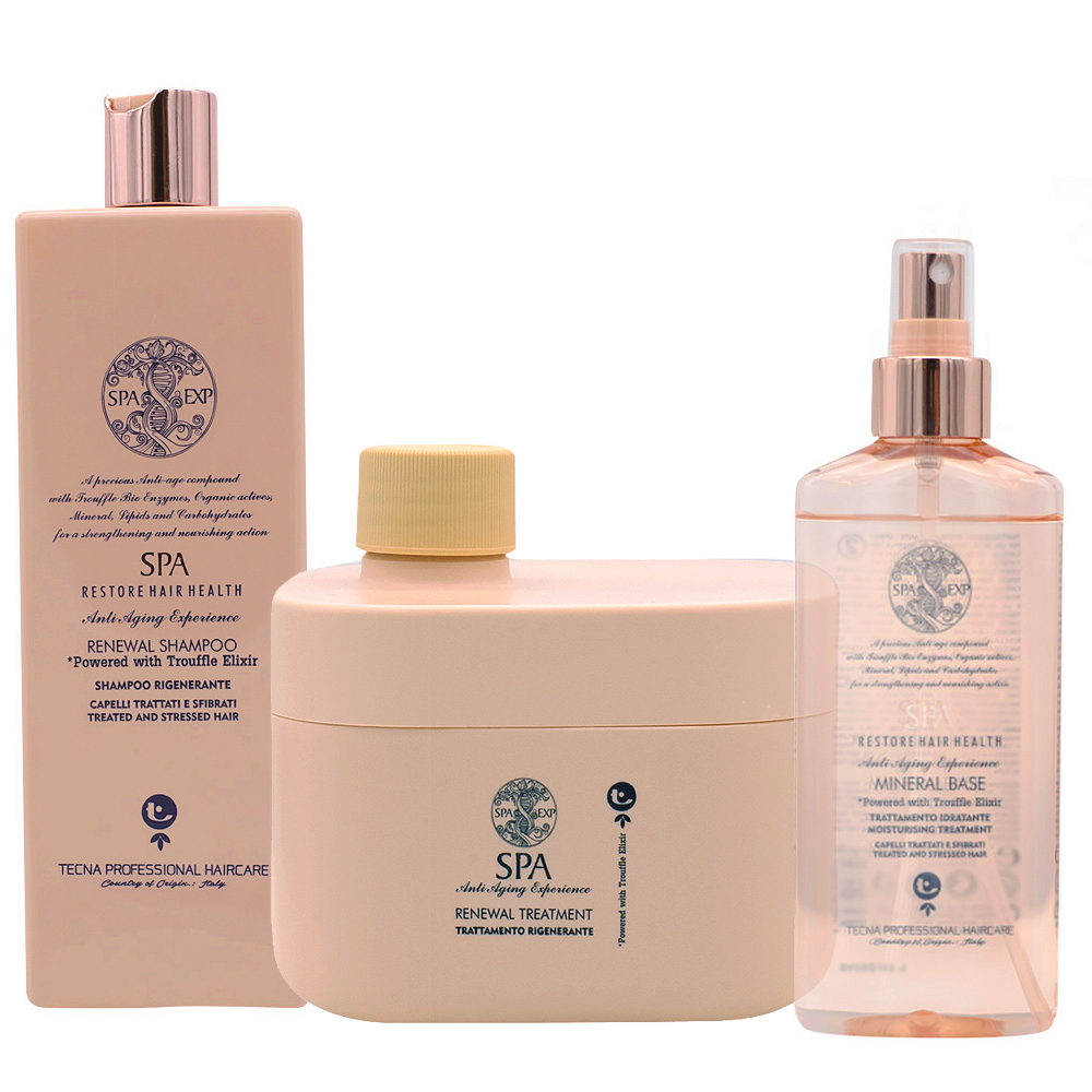 Tecna SPA Kit XL Shampoo 500ml Treatment 500ml Mineral base 200ml | Hair  Gallery