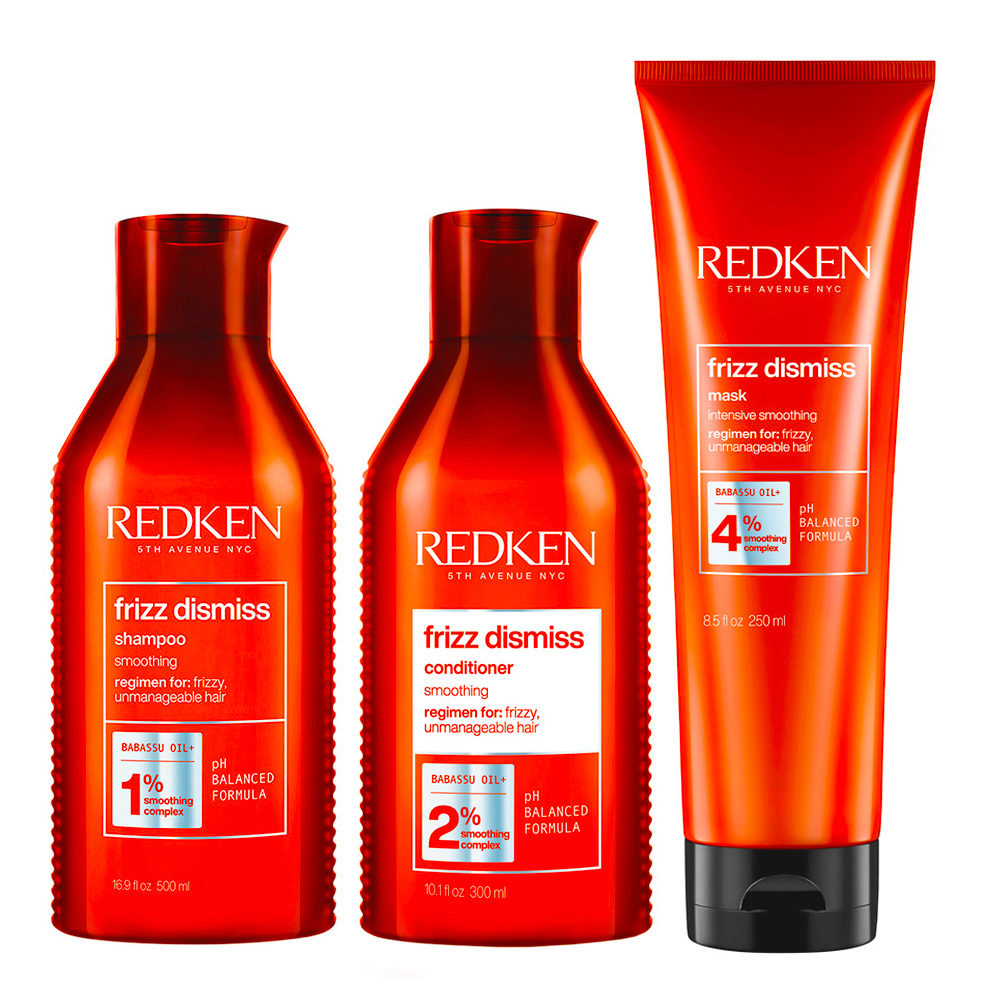 Redken Frizz Dismiss Kit Anticrespo Shampoo 300ml Conditioner 300ml  Maschera 250ml | Hair Gallery