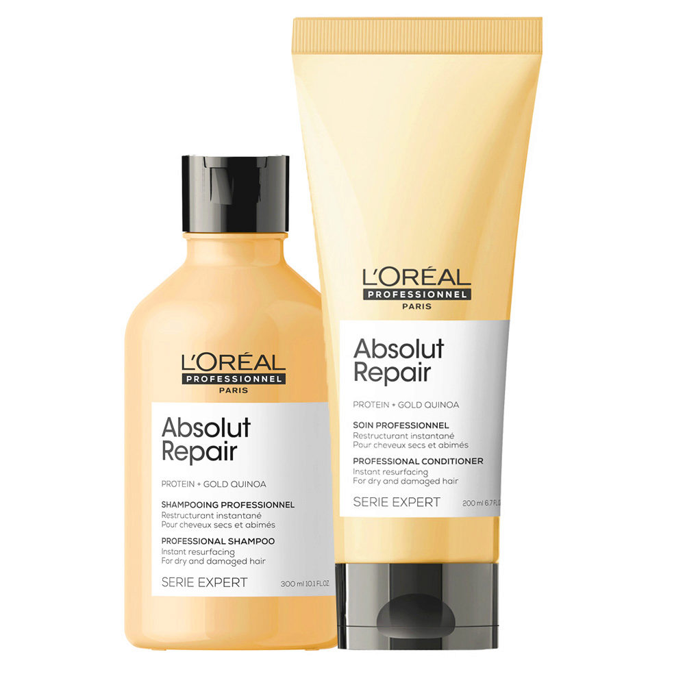 L'Oréal Professionnel Absolut Repair Kit Capelli Danneggiati Shampoo 300ml  Conditioner 200ml | Hair Gallery