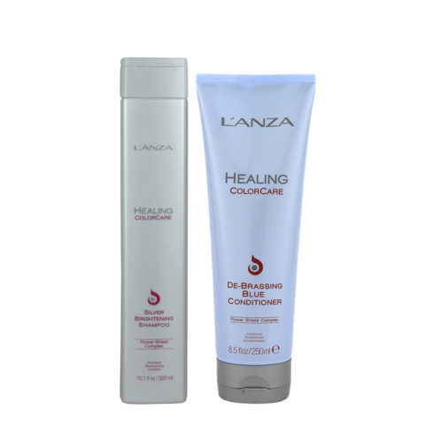 L' Anza Healing Colorcare Silver Brightening Shampoo 300ml Conditioner 250ml - capelli biondi