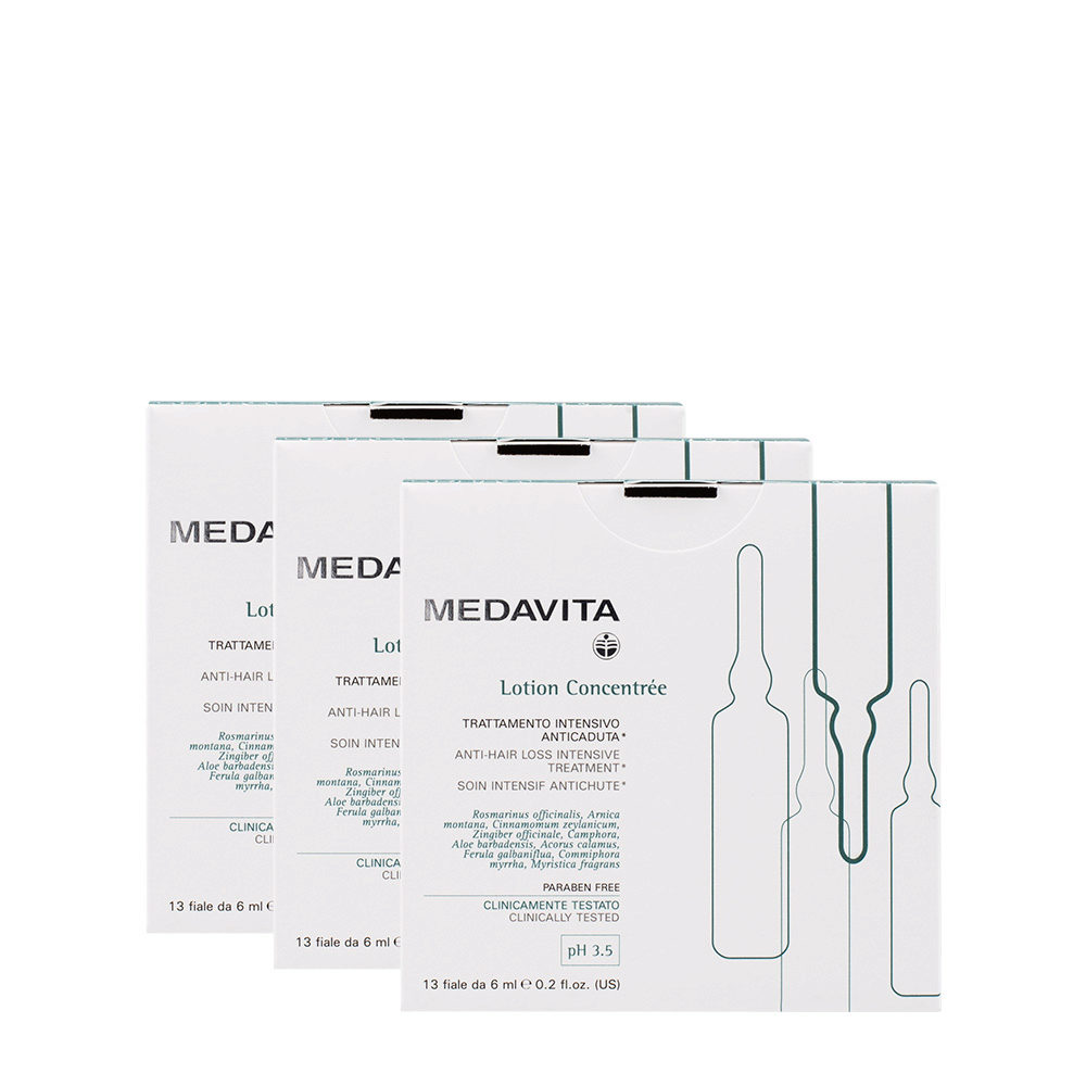 Medavita Lotion concentree Fiale Anticaduta 13x6ml pH 3.5 x3pack | Hair  Gallery