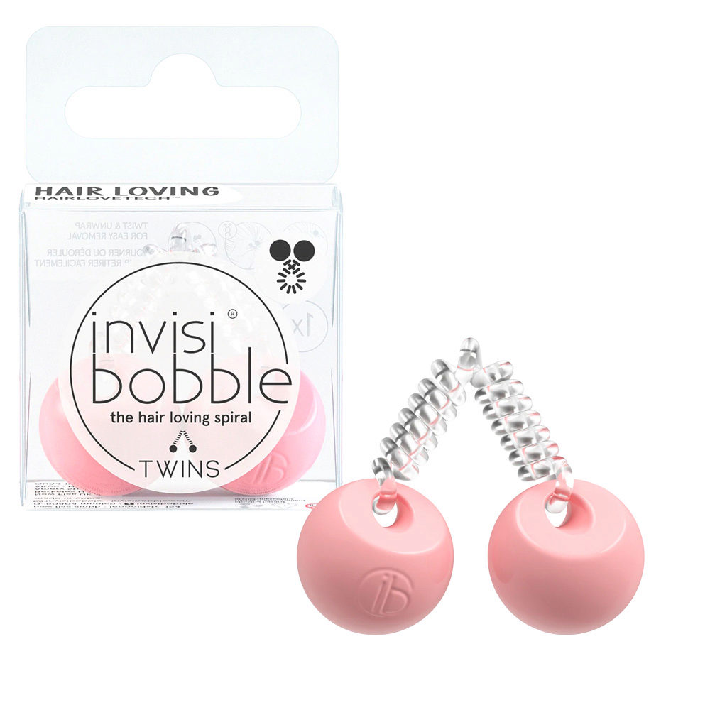 Invisibobble Twins Prima Ballerina - elastico aperto con pallina laterale  rosa | Hair Gallery