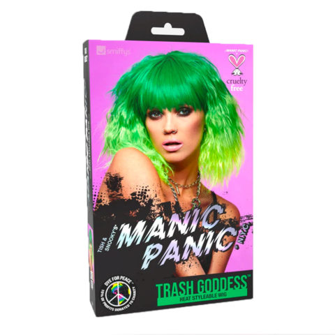 Venus Envy Trash Goddess Wig - parrucca verde elettrico giallo neon