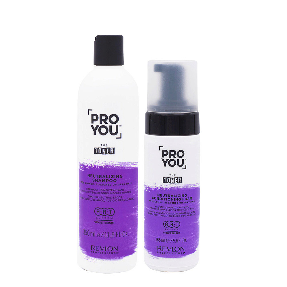 Revlon Pro You The Toner Shampoo 350ml Schiuma 150ml - antigiallo | Hair  Gallery