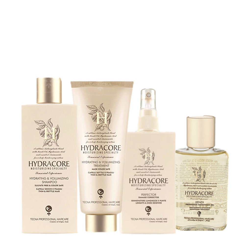 Tecna Hydracore Hydrating & Volumizing Shampoo250ml Mask200ml  Perfector200ml Oil100ml | Hair Gallery