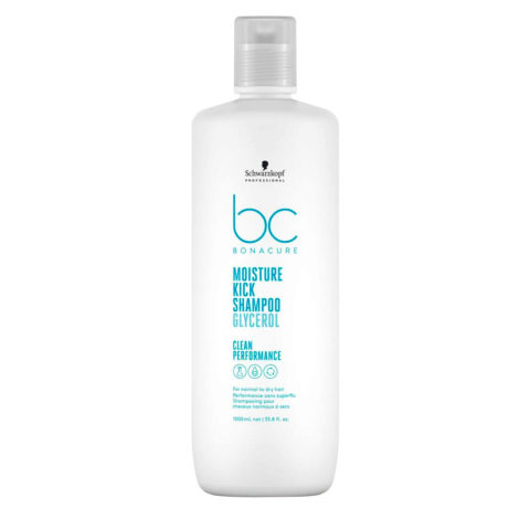 Schwarzkopf BC Bonacure Moisture Kick Shampoo Glycerol 1000ml - shampoo per capelli secchi
