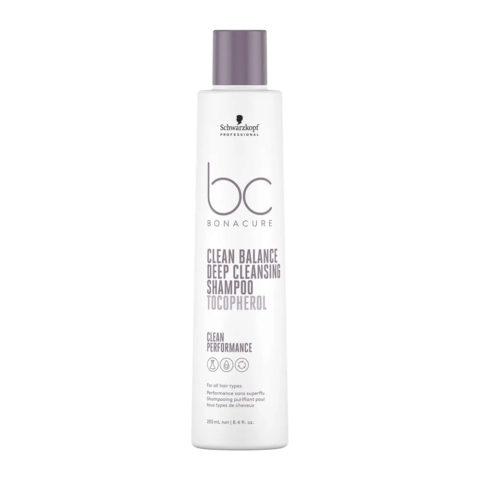 Schwarzkopf BC Clean Balance Deep Cleans Shampoo Tecopherol 250ml - shampoo detersione profonda