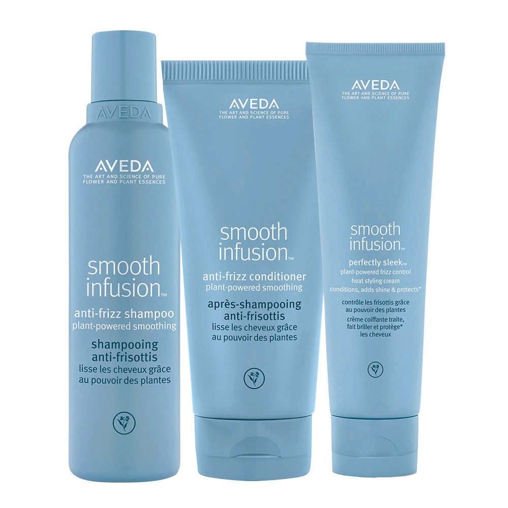 Aveda Smooth Infusion Anti-Frizz Shampoo 200ml Conditioner 200ml Perfectly  Sleek 150ml | Hair Gallery
