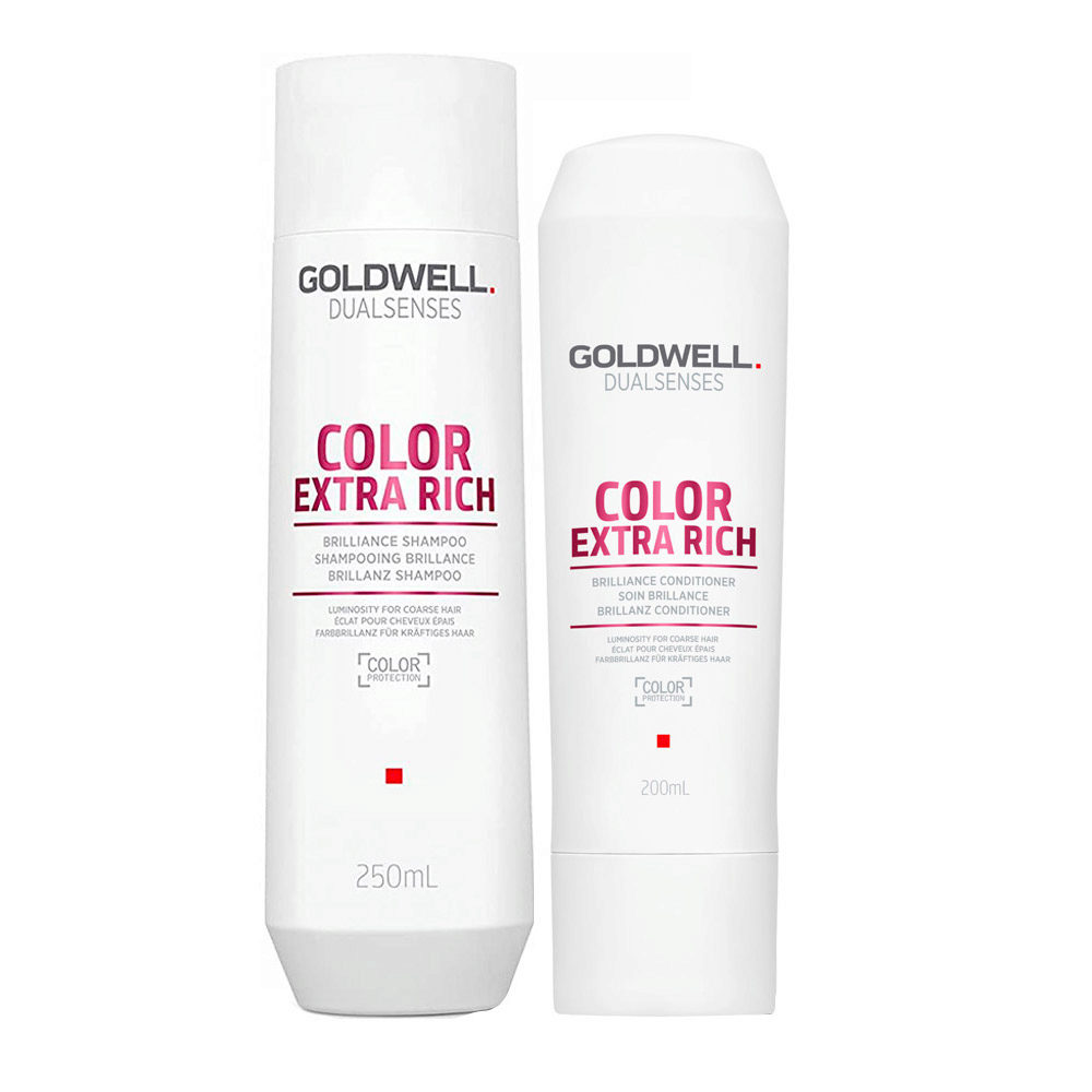 Goldwell Dualsenses Color Extra Rich Brilliance Shampoo 250ml e Balsamo  200ml per capelli colorati e grossi | Hair Gallery