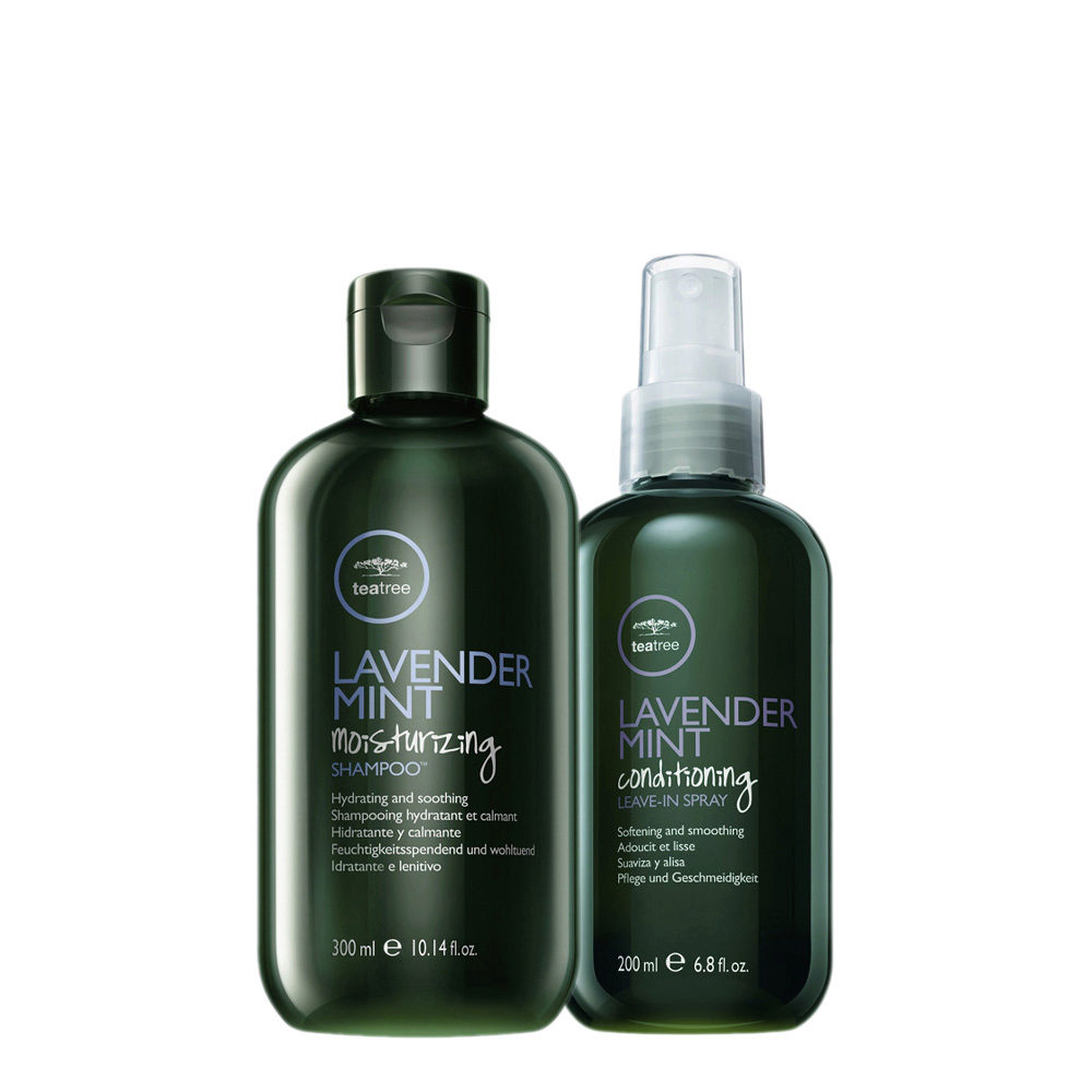 Tea Tree Lavender Mint Moisturizing Shampoo 300ml Conditioning Leave-In  Spray 200ml | Hair Gallery